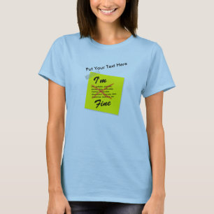 T-shirt Je suis note de post-it fine