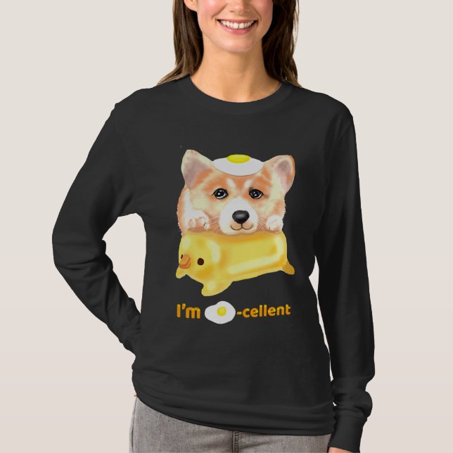 T-shirt Je Suis Oeuf Cellent Excellent Corgi (Devant)