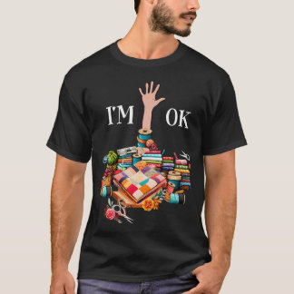 T-shirt JE Suis Ok Couture Patchwork Pour Femmes Tricot Qu