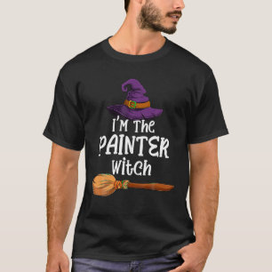 T-shirt Je suis Painter Witch Halloween Matching Group Cos