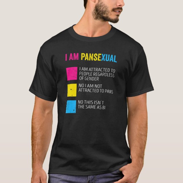 T-shirt Je Suis Pansexuel Explication Comment Expliquer Pa (Devant)