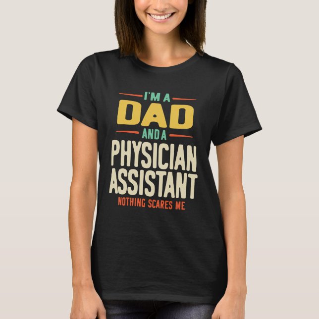 T-shirt Je suis papa et assistant médical (Devant)
