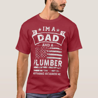 T-shirt Je suis papa et Plumber Funny Fête des pères 4e de