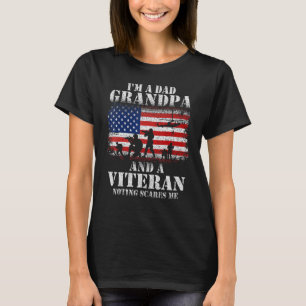 T-shirt Je suis papa grand-père et père vétéran le 4 juill