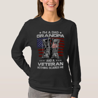 T-shirt Je suis papa grand-père et un vétéran fier papa gr