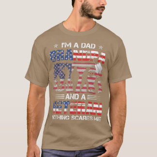 T-shirt Je suis papa grand-père et un vétéran fière de la 