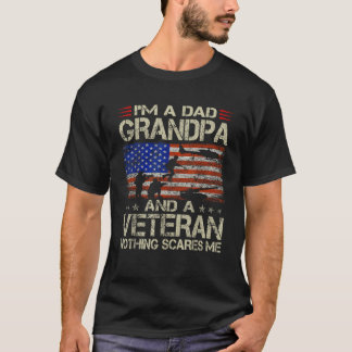 T-shirt Je suis papa grand-père et vétéran drôle Retro Pap