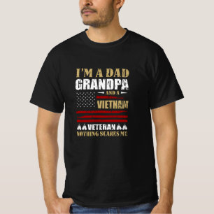 T-shirt Je suis papa, grand-père et vétéran du Vietnam