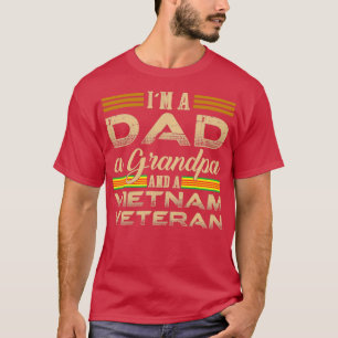 T-shirt Je Suis Papa, Grand-Père Et Vétérinaire Du Vietnam