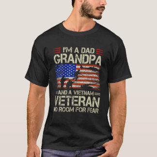 T-shirt Je suis papa grand-père et Vietnam vétéran Retro P