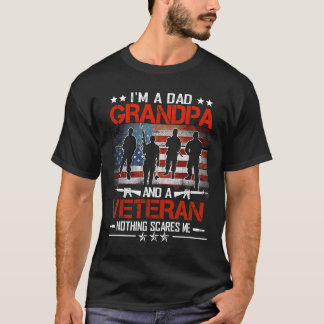 T-shirt Je Suis Papa Grand-Père Fier Fête des pères Vétéri