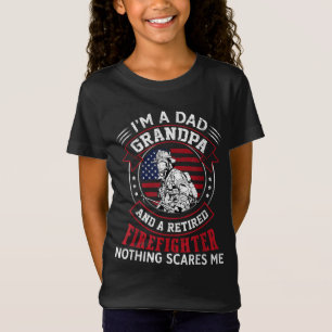 T-Shirt Je suis papa grand-père pompier à la retraite Rien