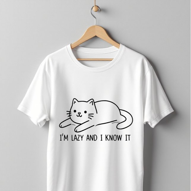 T-shirt Je suis paresseux et je le sais (Créateur téléchargé)