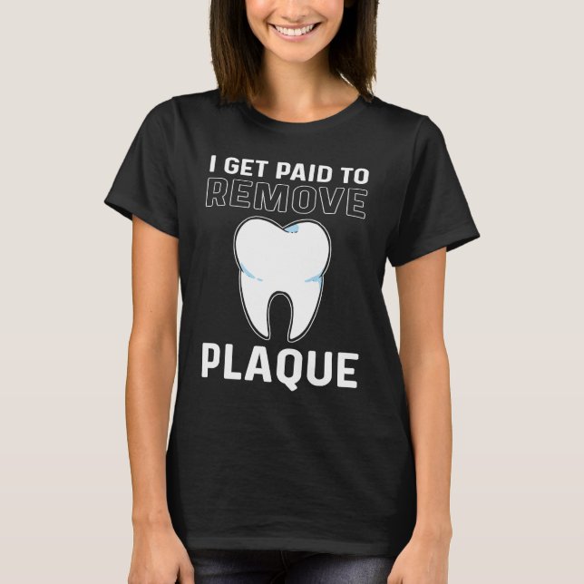 T-shirt Je suis payé pour enlever la plaque Technicien de  (Devant)