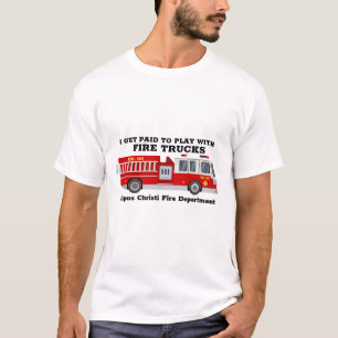 T-shirt Je suis payé pour jouer avec les camions à feu