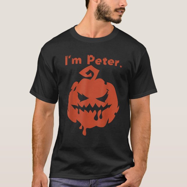 T-shirt Je suis Peter Citrouille Manger Hommes Couples Hal (Devant)