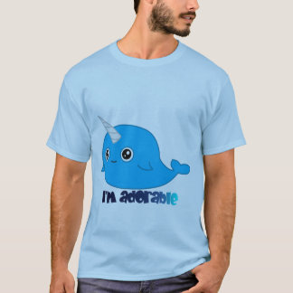T-shirt Je suis pièce en t adorable d'hommes de Narwhal
