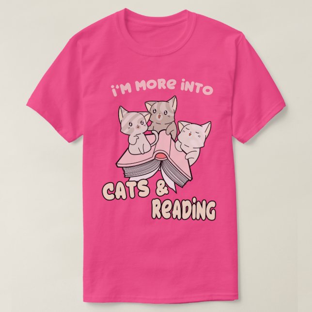 T-shirt Je Suis Plus Dans Les Chats Et Lecture Livres Amou (Design devant)