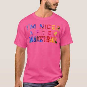 T-shirt Je Suis Plus Sympa Après L'Aquarelle De Basketball