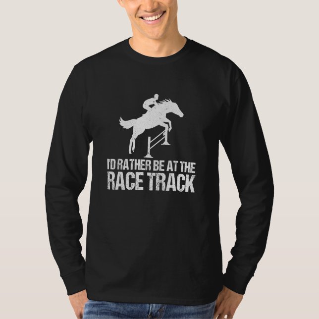 T-shirt Je Suis Plutôt À La Course Hippique (Devant)