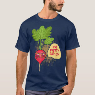 T-shirt Je suis Plutôt Rad-Ish Funny Vegetarian Vegan Radi
