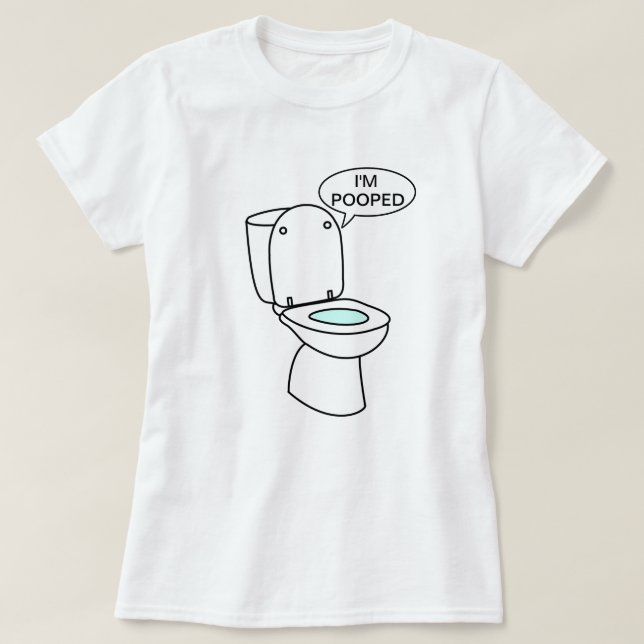 T-shirt Je suis Pooped (Design devant)