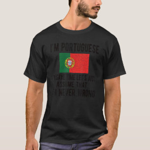 T-shirt Je suis Portugais Drapeau Portugal Racines Portuga