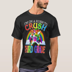 T-shirt Je suis pressé d'écraser la licorne de troisième a