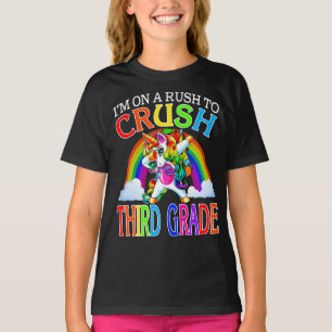 T-shirt Je suis pressé d'écraser la licorne de troisième a