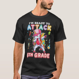 T-shirt Je suis prêt à attaquer la licorne de 6e année de