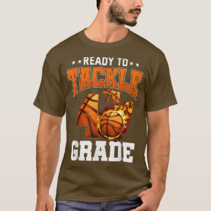 T-shirt Je suis prêt à attaquer le basket-ball de 4e année