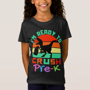 T-Shirt JE SUIS PRÊT À CRUSTER PRE-K - DINOSAUR COOL