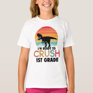 T-shirt Je suis prêt à écraser 1ère année T-Rex Kids 1ère 