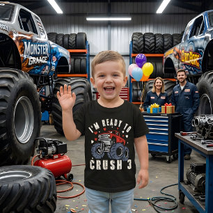 T-shirt Je suis prêt à écraser 3 camions Monster Anniversa