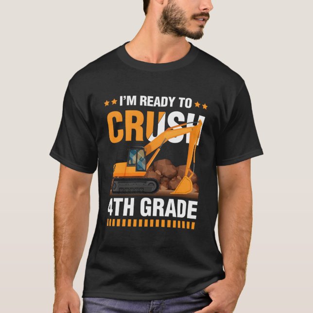 T-shirt Je Suis Prêt À Écraser 4E Classe De Construction E (Devant)