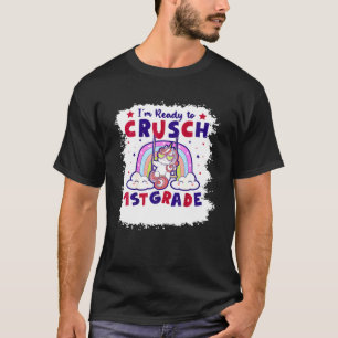 T-shirt Je suis prêt à écraser Kindergarten Unicorn Retour