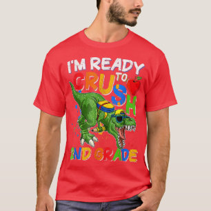 T-shirt Je suis prêt à écraser la 2e année Dino Retour à l