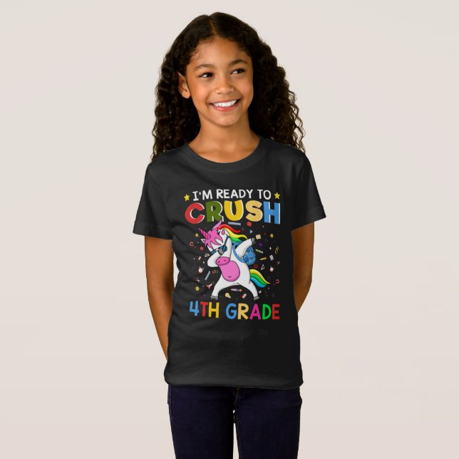 T-Shirt Je suis prêt à écraser la 4e année (Devant entier)