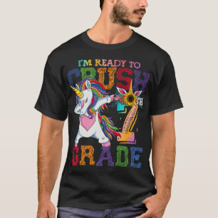 T-shirt Je suis prêt à écraser la 7e année Licorne Je suis