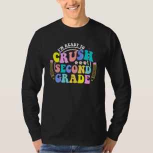 T-shirt Je suis prêt à écraser la deuxième année rétro gro