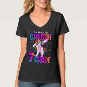 T-shirt Je suis prêt à écraser la licorne de 7e année de r