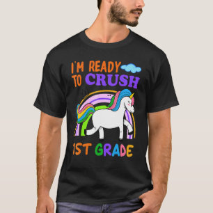 T-shirt Je suis prêt à écraser la licorne de première qual