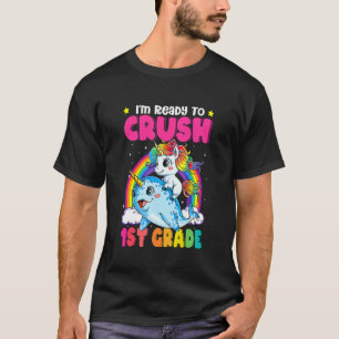 T-shirt Je suis prêt à écraser la licorne Narwhal de 1ère 