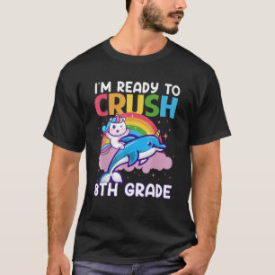T-shirt Je suis prêt à écraser la licorne Narwhal de 8ème 