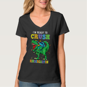 T-shirt Je suis prêt à écraser la maternelle Dino retour à