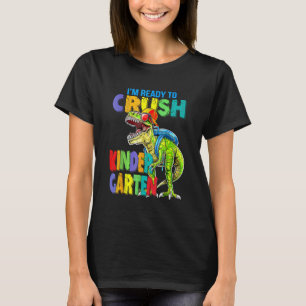 T-shirt Je suis prêt à écraser la maternelle Dinosaur reto