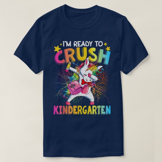 T-shirt Je suis prêt à écraser la maternelle Joyeux premie (Design devant)