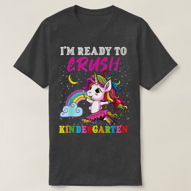 T-shirt Je suis prêt à écraser la maternelle Magical Back  (Design devant)