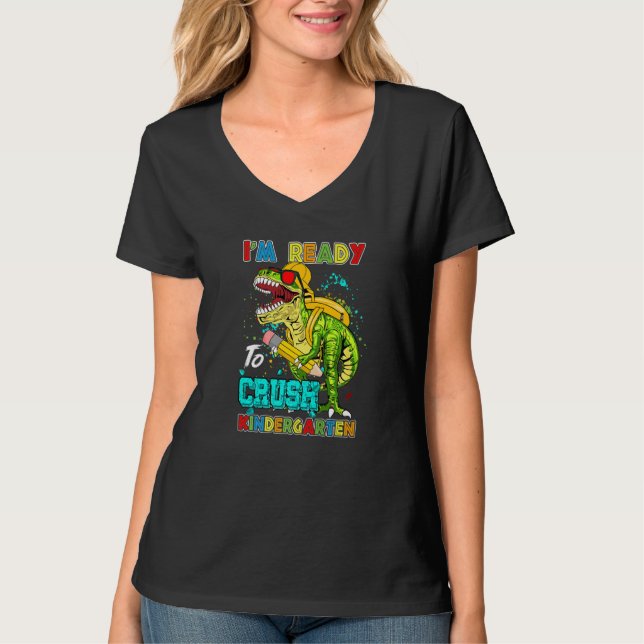 T-shirt Je suis prêt à écraser la rentrée des classes de m (Devant)