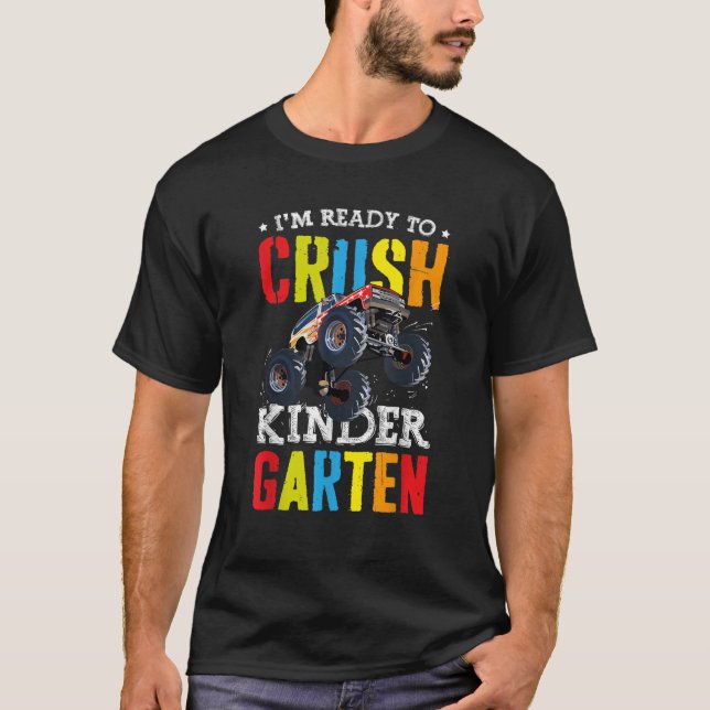 T-shirt Je Suis Prêt À Écraser Le Camion Monster De La Mat (Devant)